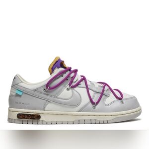 Nike Dunk Low Sneakers with Purple Accents